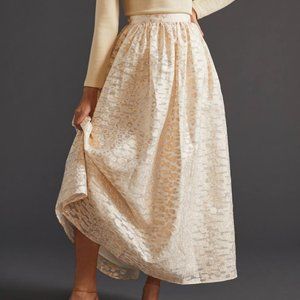 HTF Anthropologie Burnout Shimmer Maxi Skirt